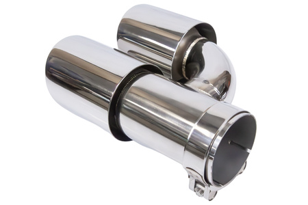 Exhaust Tip 89mmx2 enter 70mm Polished Set
