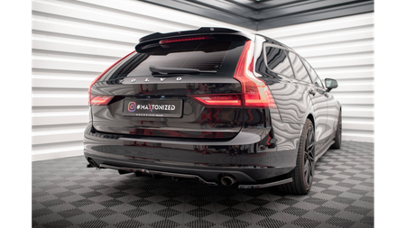 Splitter Volvo V90 II Tył Środkowy z Dyfuzorem v.2 Gloss Black