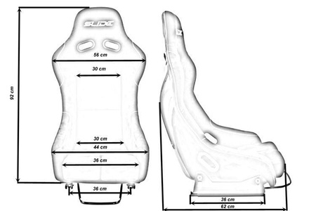 Racing seat SLIDE RS suede Black L