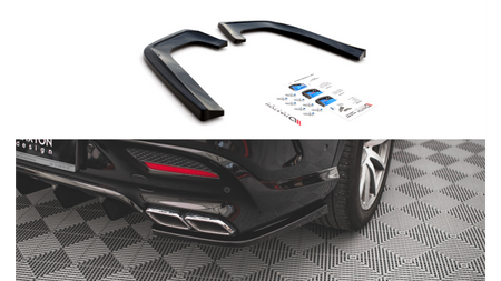 Splitter Mercedes-Benz GLE 63AMG C292 Rear Side v.2 Gloss Black