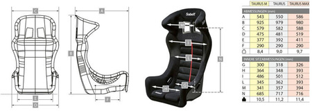 Fotel Sportowy Sabelt Taurus (GT-160 L) FIA