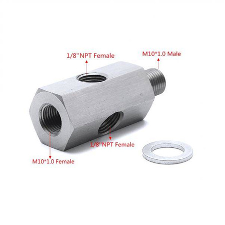 Oil pressure sensor adapter M10x1 for 1/8" NPT