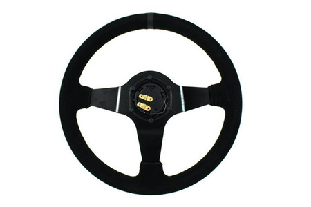 Steering wheel SLIDE 350mm offset:90mm Suede Black