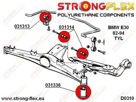 Rear anti roll barbush