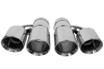 Exhaust Tip 89mmx2 enter 76mm Polished Set