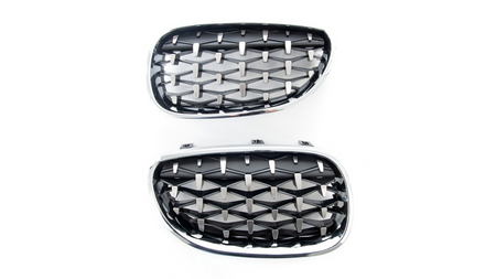 Grill BMW 5 E60 E61 Gloss Black & Chrome