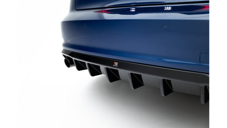 Diffuser Audi A3 8V Facelift Rear Valance Version with a single exhaust tip