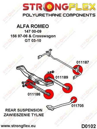 Rear suspension front arm bush