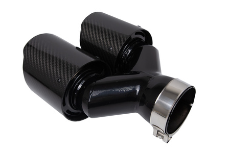 Exhaust Tip 101mmx2 enter 76mm Carbon Gloss Set