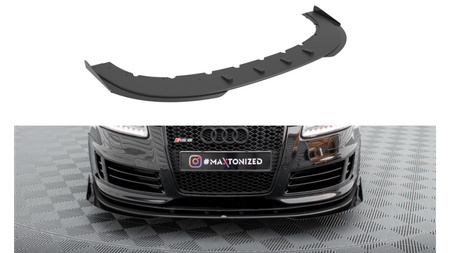 Splitter Audi RS6 C6 Front Pro + flaps Black-Red