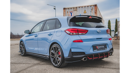 Diffuser Hyundai I30 III N Side Skirts Racing v.1 Red