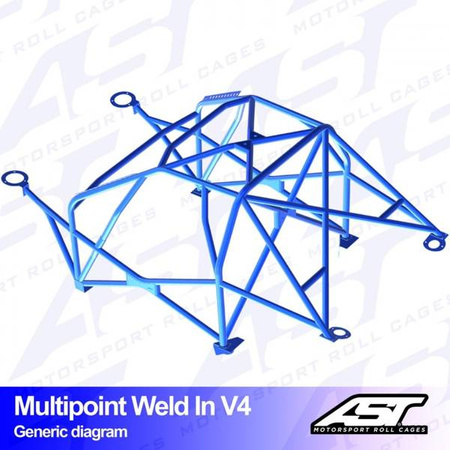 Roll Cage AUDI TT (8N) 3-doors Hatchback FWD MULTIPOINT WELD IN V4