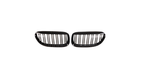 Grill BMW 6 E63 E64 podwójne żeberka Gloss Black