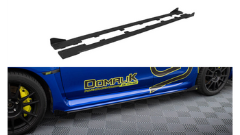 Diffuser Subaru WRX STI Side Skirts Street Pro Black + Gloss Flaps