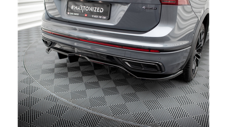 Splitter Volkswagen Tiguan II Facelift Allspace R-Line Rear Central with Diffuser