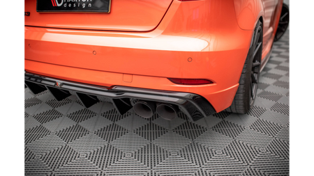 Diffuser Audi RS3 8Y Facelift Rear Valance v.2 Gloss Black