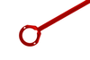 Rear upper strut bar VW Golf 2 Red
