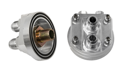 Podstawa Adapter relokator filtra Oleju Turboworks AN10 Srebrny