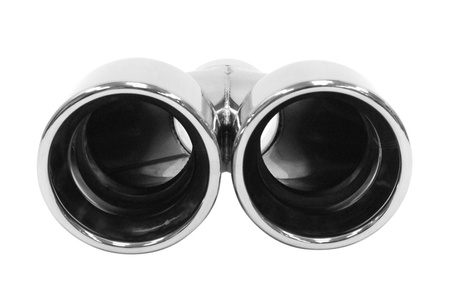 Exhaust Tip 89mmx2 enter 60mm Polished Right