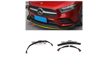 Diffuser Mercedes-Benz A W177 Front Bumper Gloss Black