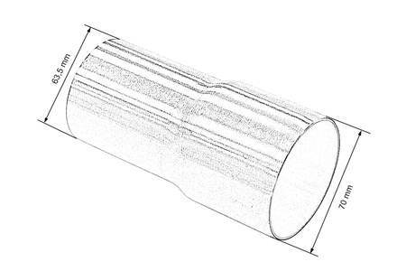 Exhaust Tip / Stainless Reducer  2,5-2,75"