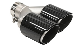 Exhaust Tip 89mmx2 enter 57mm Right Carbon Gloss