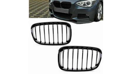 Grill BMW 1 F20 F21 pojedyncze żeberka Gloss Black