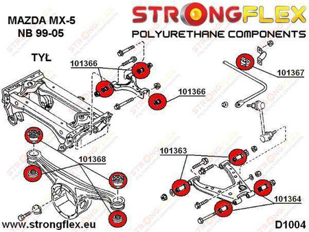 Full suspension polyurethane bush kit