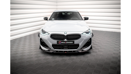 Splitter BMW 2 G42 M-Pack przód v.2 + flaps Gloss Black