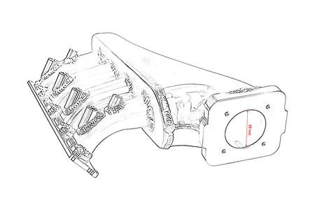 Intake manifold Audi VW 1.8T with fuel rail