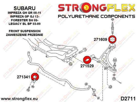 Front & rear anti roll bar bush