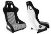 Racing seat SLIDE KS2 Premium Black & Logo Pattern Suede White Glitter
