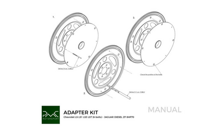 Torque converter adapter ZF 8HP70 Jaguar Diesel - GM Chevrolet V8 LS