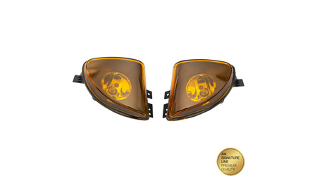 Halogeny BMW 5 F10 F11 Yellow