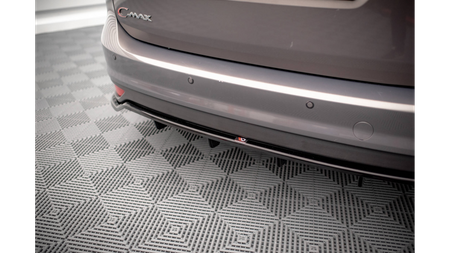 Splitter Ford C-Max II Rear Central with Diffuser Gloss Black
