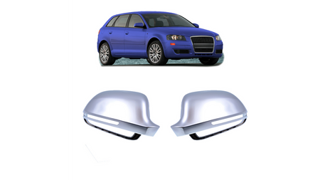 Nakładki Lusterek Audi A3 A4 A5 A6 A8 Q3 Matt Silver