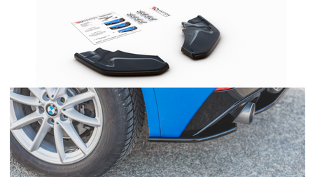 Splitter BMW X2 F39 M-Pack Tył Boczne Gloss Black