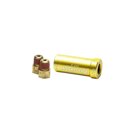 Wilwood Residual Pressure Valve - New Style w/ Fittings - 4 PSI / Gold