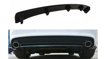 Splitter Audi A5 8T Facelift S-Line Rear Central with Diffuser Gloss Black