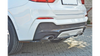 Splitter BMW X4 G02 M-Pack Tył Środkowy z Dyfuzorem Gloss Black