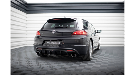 Diffuser Volkswagen Scirocco III R Rear Valance v.2 Gloss Black