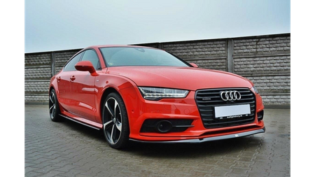 Splitter Audi A7 C7 Facelift S-Line Front Gloss Black
