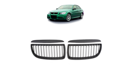 Grill BMW 3 E90 E91 pojedyncze żeberka Matt Black