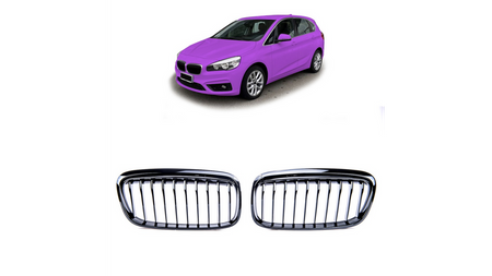 Grill BMW 2 F45 pojedyncze żeberka Gloss Black