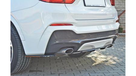 Splitter BMW X4 G02 M-Pack Tył Środkowy z Dyfuzorem Gloss Black