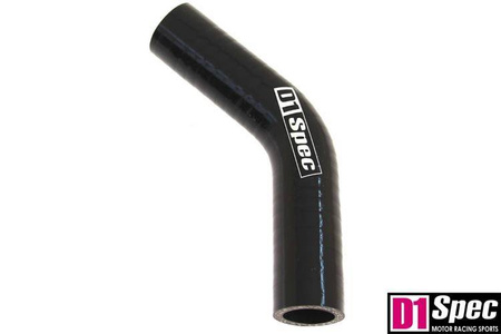 Silicone elbow D1Spec Black 45st 28mm XL