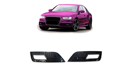 Fog Light Covers Audi A4 B8 Facelift Gloss Black