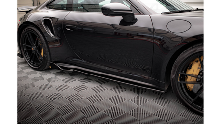 Diffuser Porsche 911 Turbo S 992 Side Skirts Gloss Black