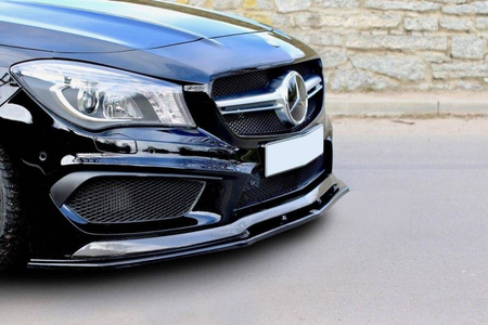 FRONT SPLITTER v.2 MERCEDES CLA 45 AMG C117 (PREFACE) - Gloss Black