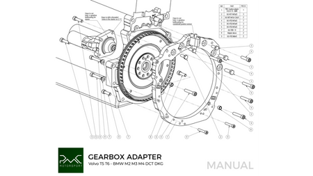 Gearbox Adapter Plate Volvo Modular Whiteblock "White" T5 T6 - Manual / automatic DCT 8HP BMW